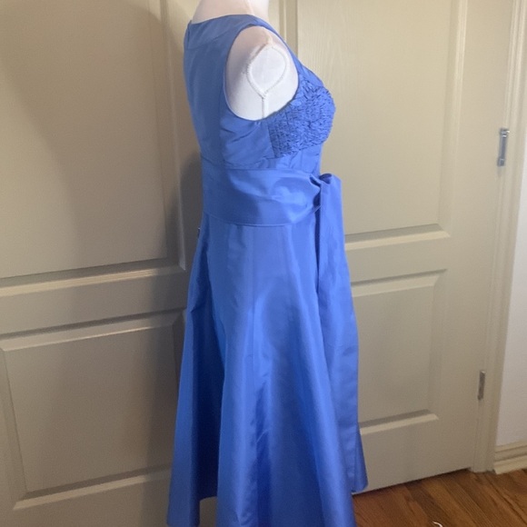 Teri John Women's 💯 Blue Silk Formal Dress, 4 - Picture 7 of 11